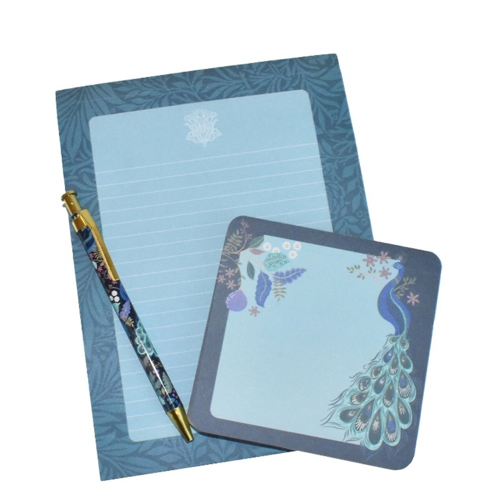 Peacock Stationery Set